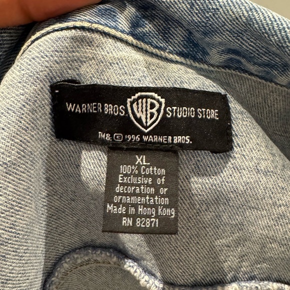 Looney Tunes Denim Vest Sz XL - Picture 7 of 7